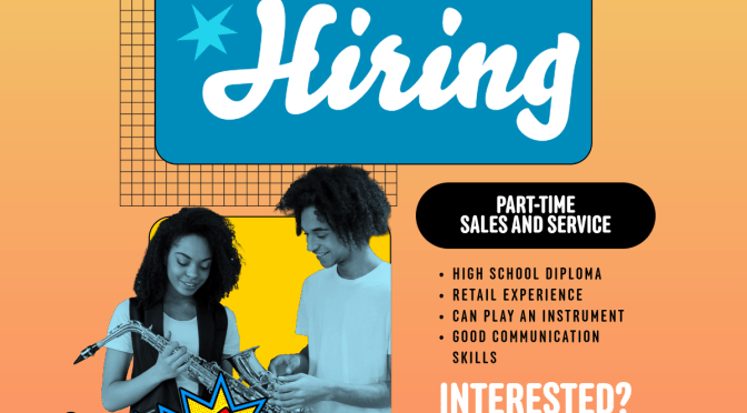 Know someone who loves music and helping people find their sound? We’re hiring!